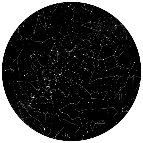 A star map generated by the Starmap360 API