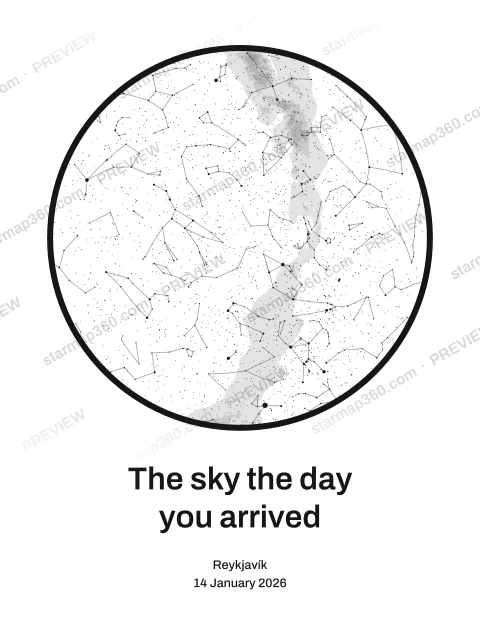 Reykjavík, Iceland star map — open in the editor